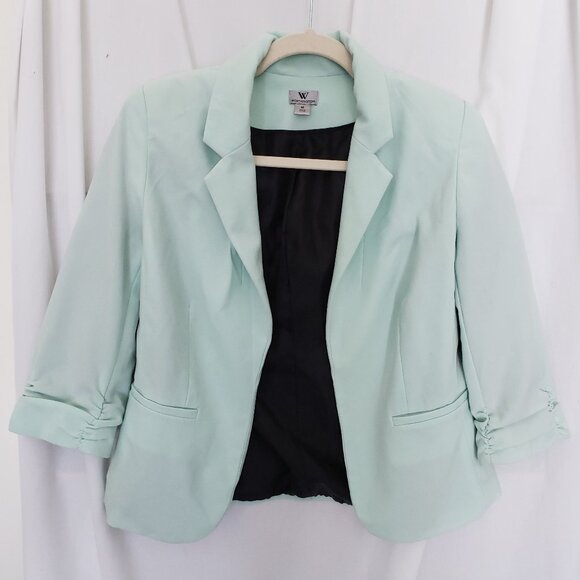 Worthington Jackets & Blazers - Worthington Woman Mint 3/4 Sleeve Shoulder Pads Formal Suit Blazer Size M